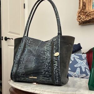 Chic Black and Gray Women's Tote Bag.   Brahmin